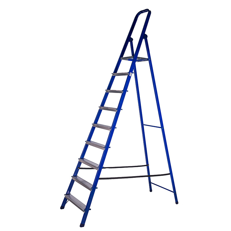 Стремянка стальная с алюминиевыми ступенями CS09 (9 ступеней)