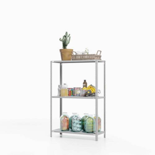 Стеллаж металлический для дома ТС Лайт, 1500x1200x500 мм. Полки: 3 шт. металл (ТС 15120530)