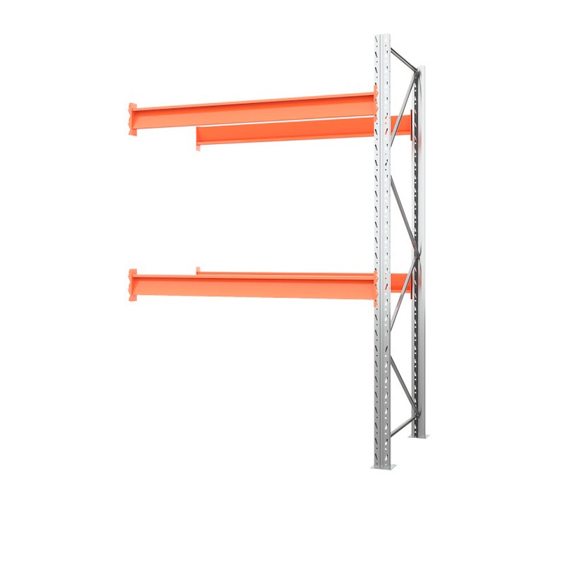 Секция приставная стеллажа металлического паллетного 3500х1800х1100 мм (100.1.5). Ярусы: пол+2