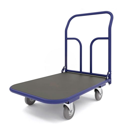 Тележка платформенная с резиновым покрытием ТПР 8 (700x1000 мм, колеса серая резина 200 мм)