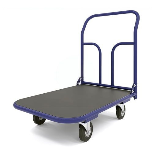 Тележка платформенная с резиновым покрытием ТПР 4 (600x1200 мм, колеса черная резина 160 мм)