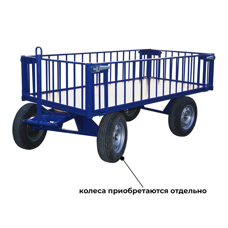 Большегрузная тележка БТ-КБ (г/п 3 т, 2500x1250 мм, каркасные борты 420 мм)