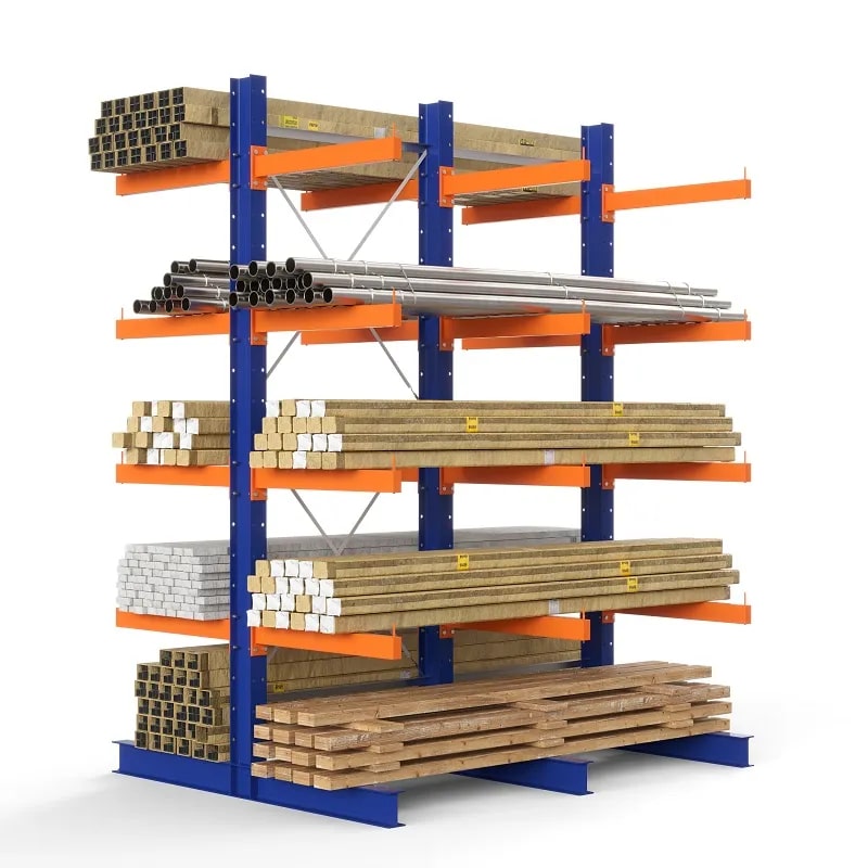 Двухсторонний консольный стеллаж