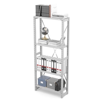 Стеллаж металлический ГТС Универсал, 2000x700x400 мм. Полки: метал. перф. усил. 4 шт. (ТСУ 200704412)