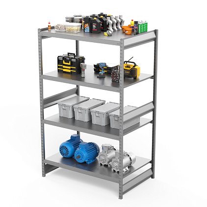 Стеллаж грузовой СГ Ультра (2000х1500х600 мм) 4 яруса, цинк (СГУ 2015064)